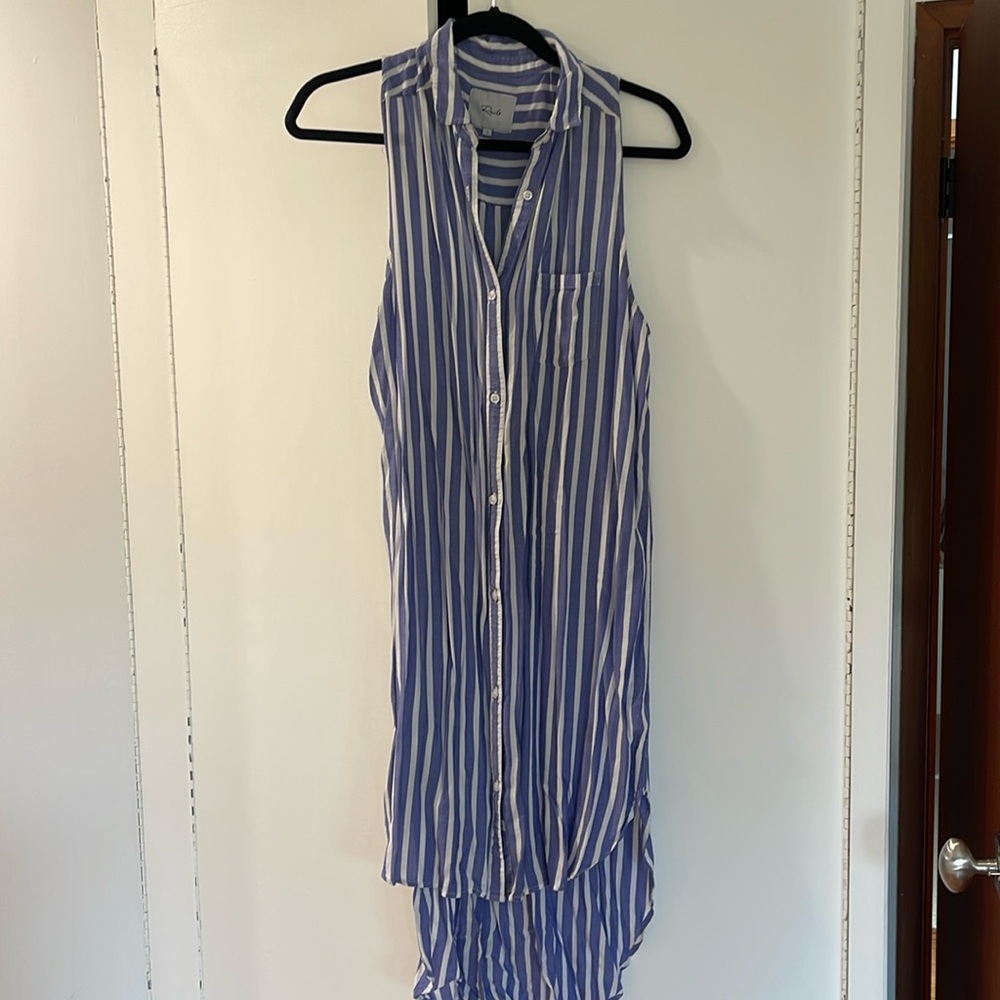 Rails Blue and White Striped Dress